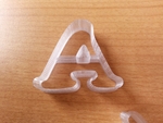 Modelo 3d de Cortador de galletas - letras para impresoras 3d