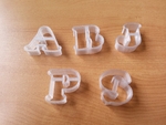 Modelo 3d de Cortador de galletas - letras para impresoras 3d