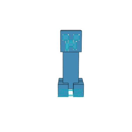 Modelo 3d de Creeper de minecraft para impresoras 3d