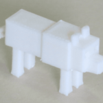 Modelo 3d de Minecraft lobo para impresoras 3d