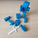  Minecraft steve-alex armor  3d model for 3d printers