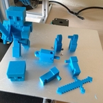  Minecraft steve-alex armor  3d model for 3d printers