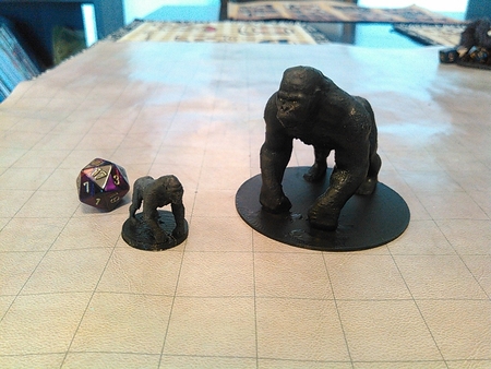  Gorilla and giant gorilla  3d model for 3d printers