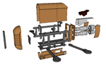  Rey's speeder bike quadcopter  3d model for 3d printers