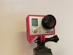 Modelo 3d de De liberación rápida gopro hero marco para impresoras 3d