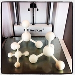 Modelo 3d de Molécula de metano para impresoras 3d
