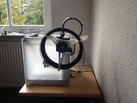  Ultimaker mount for low friction spool holder combined with loose filament spool  3d model for 3d printers