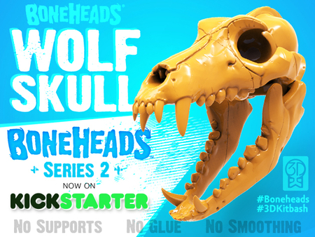 Timber Wolf Skull w/ Jaw Bone by 3DKitbash