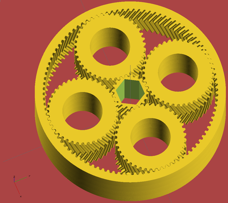 Planetary Wobble Teeth Gear