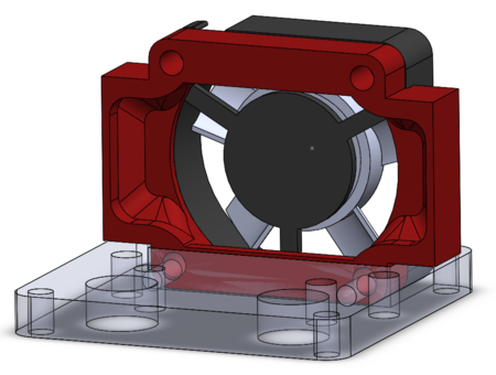 Modelo 3d de Ultimaker 2 del disipador de calor del ventilador del conducto para impresoras 3d