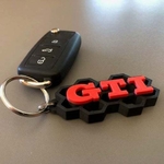  Key ring gti v2  3d model for 3d printers