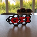  Key ring gti v2  3d model for 3d printers