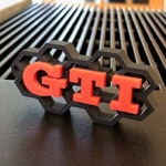  Key ring gti v2  3d model for 3d printers