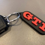  Gti key ring  3d model for 3d printers