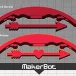  Bow and arrow - shoot an arrow / valentines day heart arrow up to 5 metres!  3d model for 3d printers