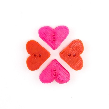  Heart button  3d model for 3d printers