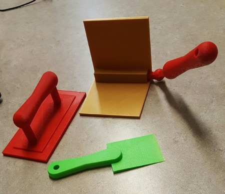 Modelo 3d de Bolsa de herramientas set de regalo (muro seco en las curvas de la herramienta, float, y raspador de pintura) para impresoras 3d