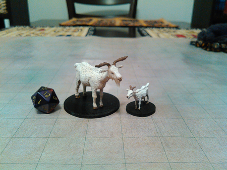  Goat and giant goat for tabletop gaming!  3d model for 3d printers