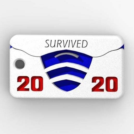  Survived 2020 keyring  3d model for 3d printers