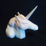 Modelo 3d de Unicornio en la cabeza para impresoras 3d