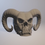  Devil skull  3d model for 3d printers