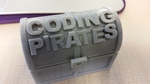  Hinged treasure chest with latch  3d model for 3d printers