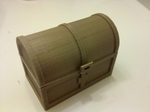  Hinged treasure chest with latch  3d model for 3d printers