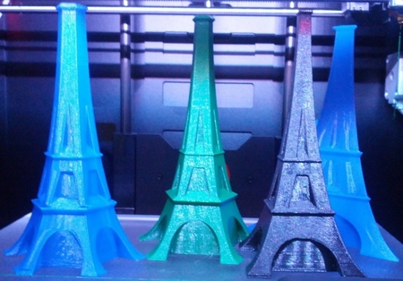 Modelo 3d de Torre eiffel floreros para impresoras 3d