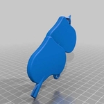  2 hearts pendant  3d model for 3d printers