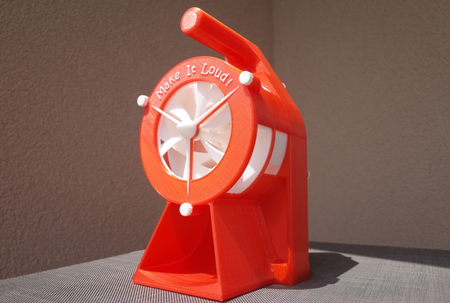  Air raid siren - hand crank version 2  3d model for 3d printers