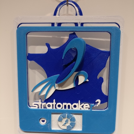 Modelo 3d de Stratomaker logotipo de la mascota para impresoras 3d