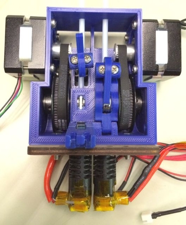 Modelo 3d de Jd duallie impulsado por correa de doble extrusor para impresoras 3d