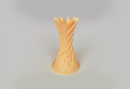 Modelo 3d de Hoja jarrón 10 para impresoras 3d