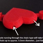 Modelo 3d de El día de san valentín corazón con flecha en movimiento para impresoras 3d