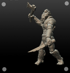 Modelo 3d de Orc 54mm para impresoras 3d