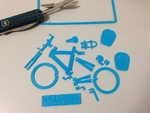  Touring bike business card  3d model for 3d printers