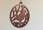  Bird ornament / medallion  3d model for 3d printers