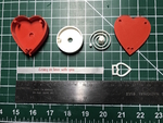 Modelo 3d de San valentín corazón del mensaje para impresoras 3d