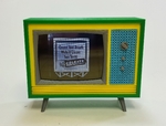 Modelo 3d de Trabajando en miniatura de televisión para impresoras 3d