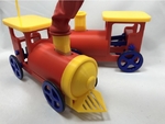  Balloon powered single cylinder air engine toy train  3d model for 3d printers