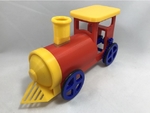  Balloon powered single cylinder air engine toy train  3d model for 3d printers