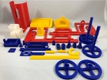  Balloon powered single cylinder air engine toy train  3d model for 3d printers