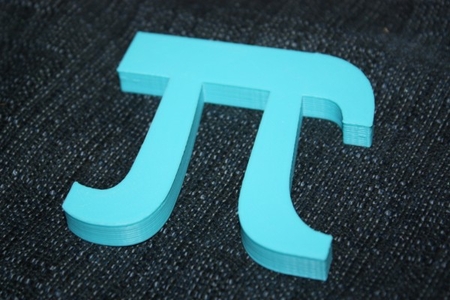  Pi symbol  3d model for 3d printers
