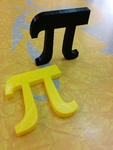  Pi symbol  3d model for 3d printers
