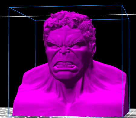 Modelo 3d de Busto de hulk para impresoras 3d