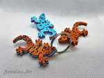 Modelo 3d de Flexi articulado gecko llavero doble color  para impresoras 3d