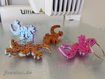 Modelo 3d de Flexi articulado gecko llavero doble color  para impresoras 3d