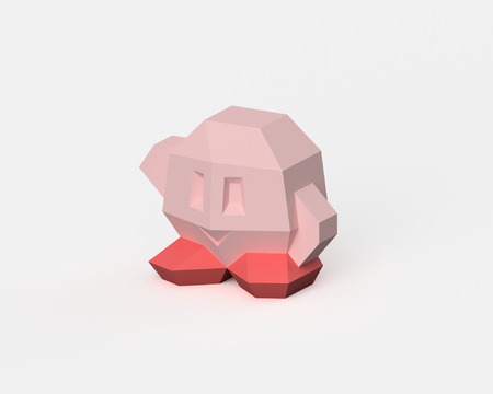 Low-Poly Kirby - Dual Extrusion version