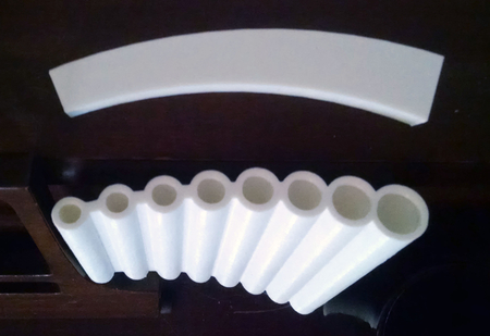 Modelo 3d de Flauta de pan, 8 de tubería, c5 c6 para impresoras 3d
