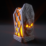 Modelo 3d de Halloween tumba de la lámpara para impresoras 3d